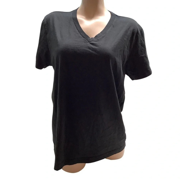 US Blanks Black V-Neck Tee Size Large Preowned - Picture 1 of 5